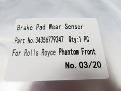 Rolls Royce Phantom front brake pad wear sensor TopEuro #386