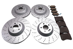 Mercedes S Class S550 S560 S450 front and rear brake pads & rotors TopEuro #2203