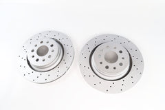 Maserati Levante rear drilled brake disc rotors upgrade TopEuro #1225