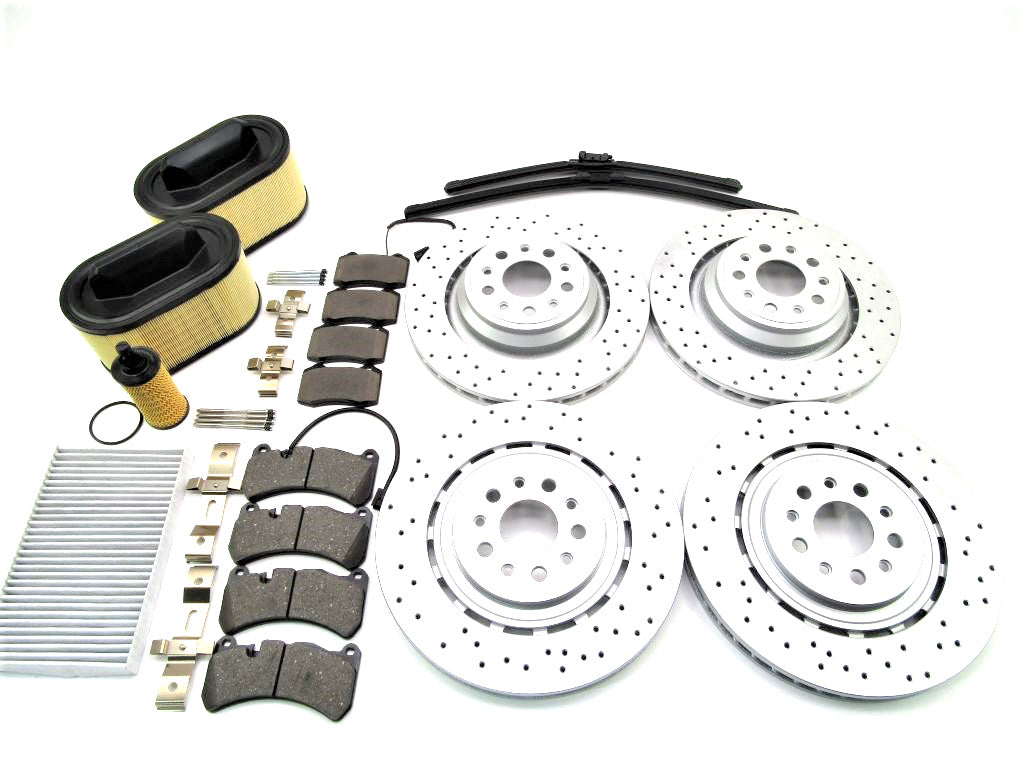 Maserati Ghibli Quattroporte brake pads rotors filters service kit #858 14-16