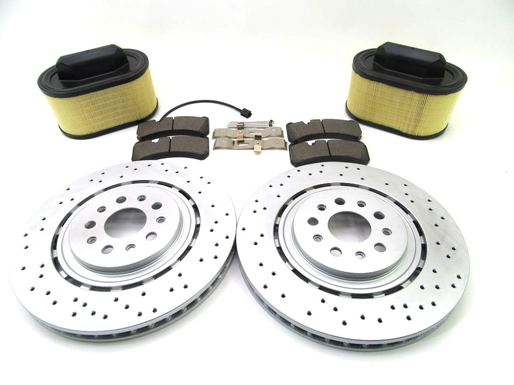 Maserati Ghibli Quattroporte front brake pads rotors filter service kit #872