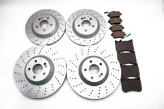 Mercedes S Class S550 S560 S450 front and rear brake pads & rotors TopEuro #2203