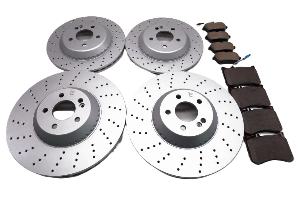 Mercedes S Class S550 S560 S450 front and rear brake pads & rotors TopEuro #2203