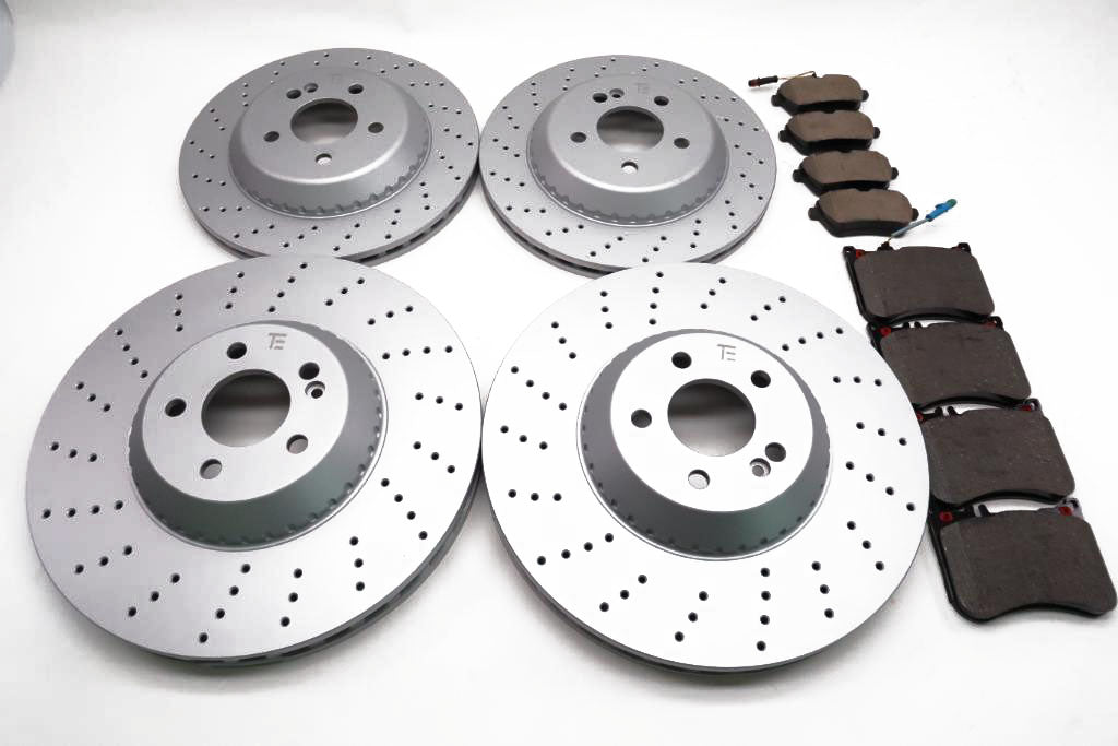 Mercedes S Class S550 S560 S450 front and rear brake pads & rotors TopEuro #2203