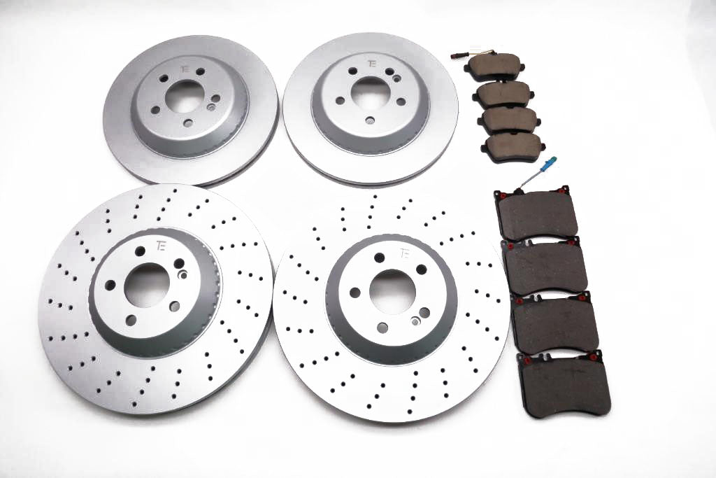 Mercedes S class S550 S560 S450 front and rear brake pads & rotors TopEuro #2207