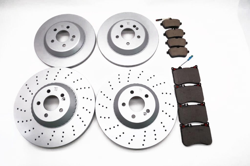 Mercedes S class S550 S560 S450 front and rear brake pads & rotors TopEuro #2207