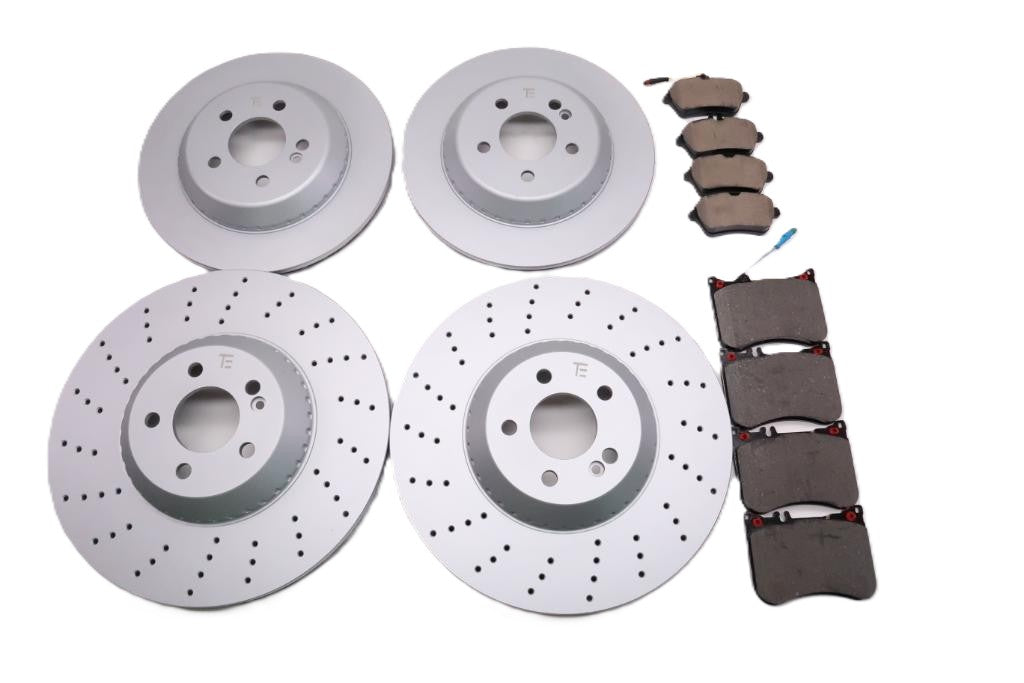 Mercedes S class S550 S560 S450 front and rear brake pads & rotors TopEuro #2717