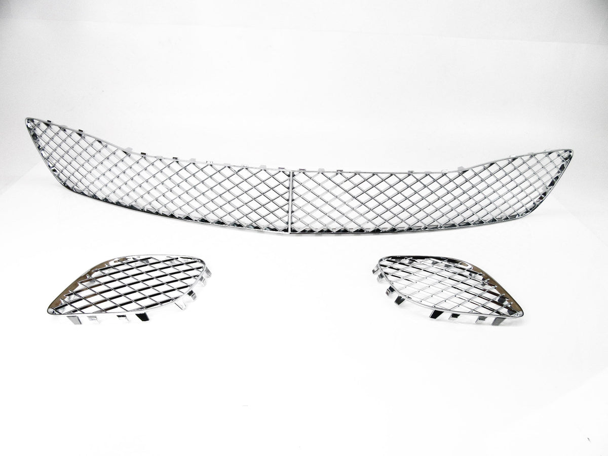 Bentley Continental Flying Spur chrome front bumper grille 3pcs #697