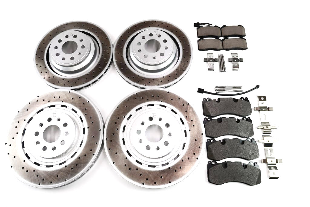 Maserati Quattroporte GTS 3.8 V8 front rear brake pads & rotors TopEuro #1553