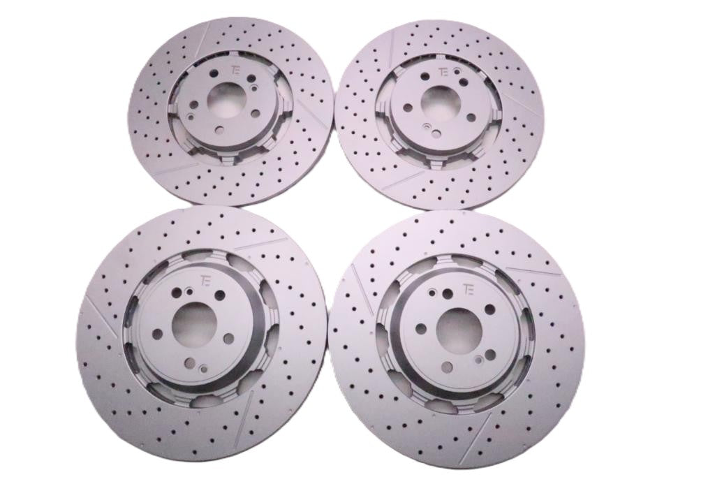 Mercedes E63 AMG S front rear brake disk rotors TopEuro #2703