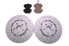 Mercedes E63 AMG S rear brake pads & rotors Low Dust TopEuro #2707