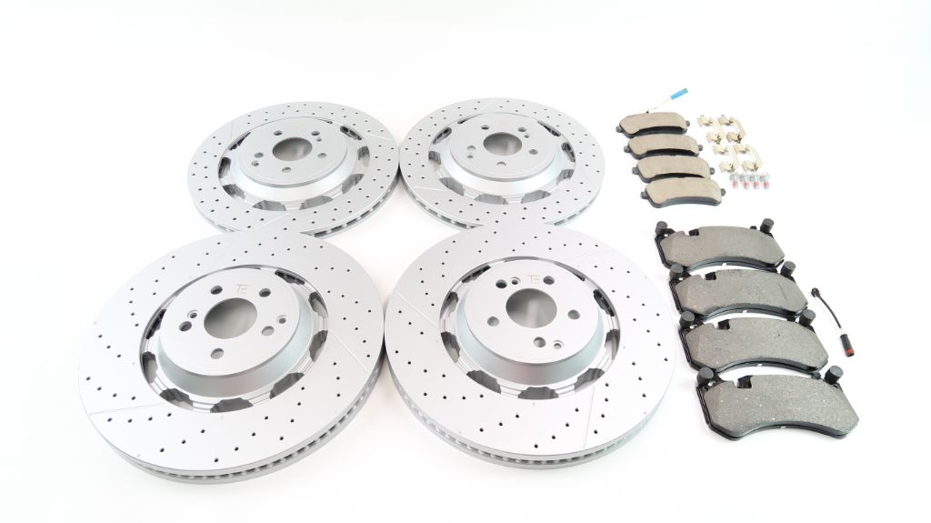 Mercedes Benz S63 S65 Amg front rear brake pads and rotors set #310 TopEuro