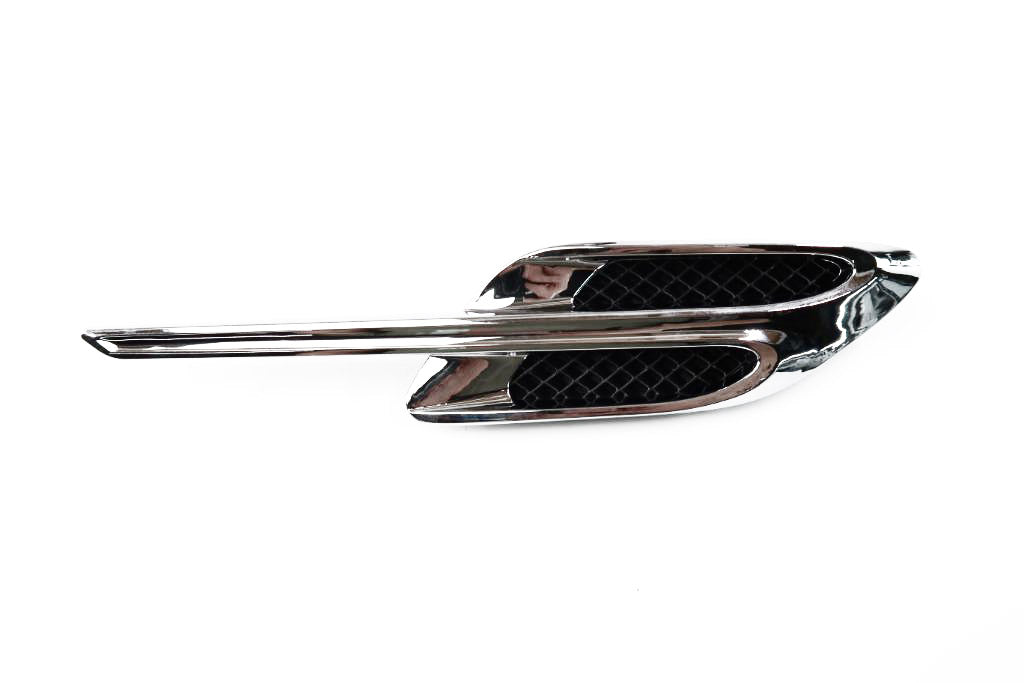 Bentley Continental Gt Gtc chrome left & right fender air vent grill 2pcs #1852