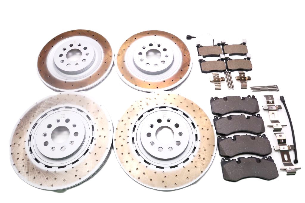 Maserati Ghibli 3.8 Trofeo front rear brake pads rotors TopEuro #2689
