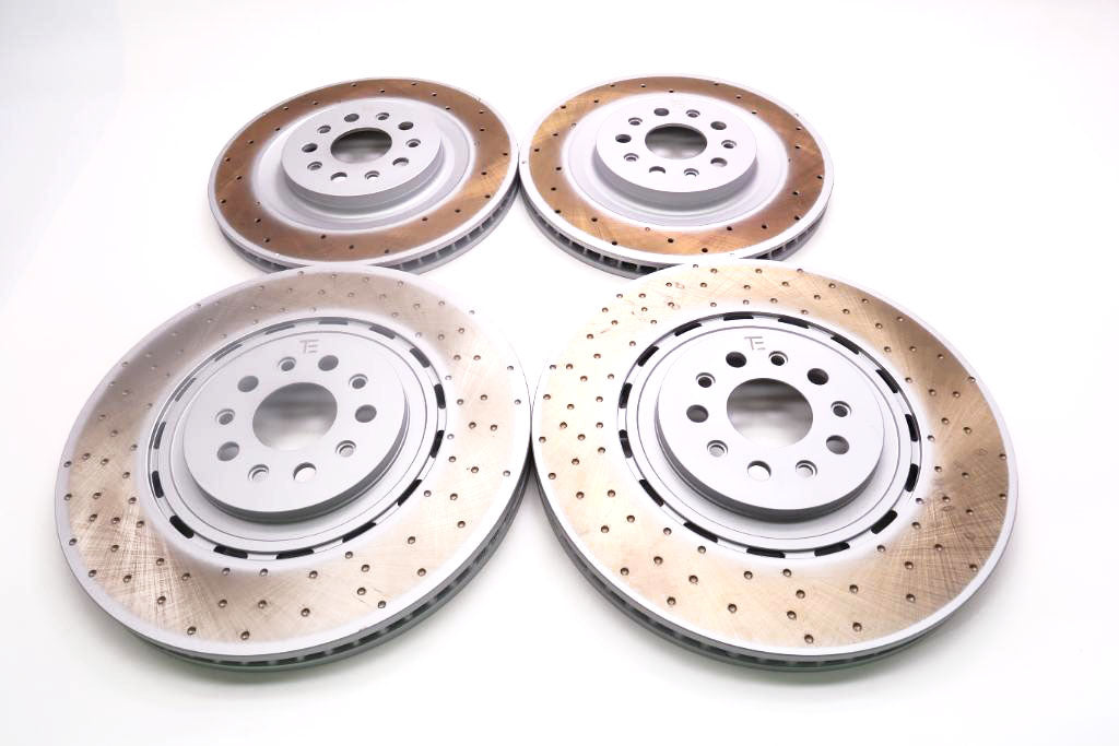 Maserati Ghibli 3.8 Trofeo front & rear brake disc rotors TopEuro #2690