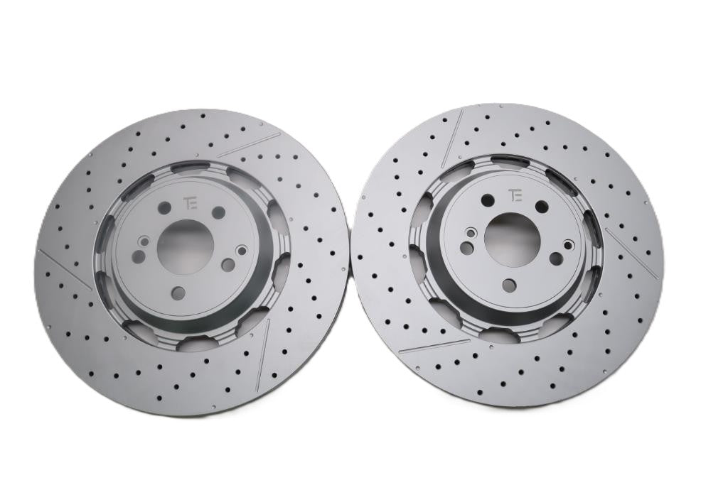 Mercedes E63 AMG S front brake disc rotors 2pcs TopEuro #2626