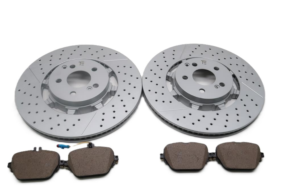 Mercedes E63 AMG S rear brake pads & rotors TopEuro #2628