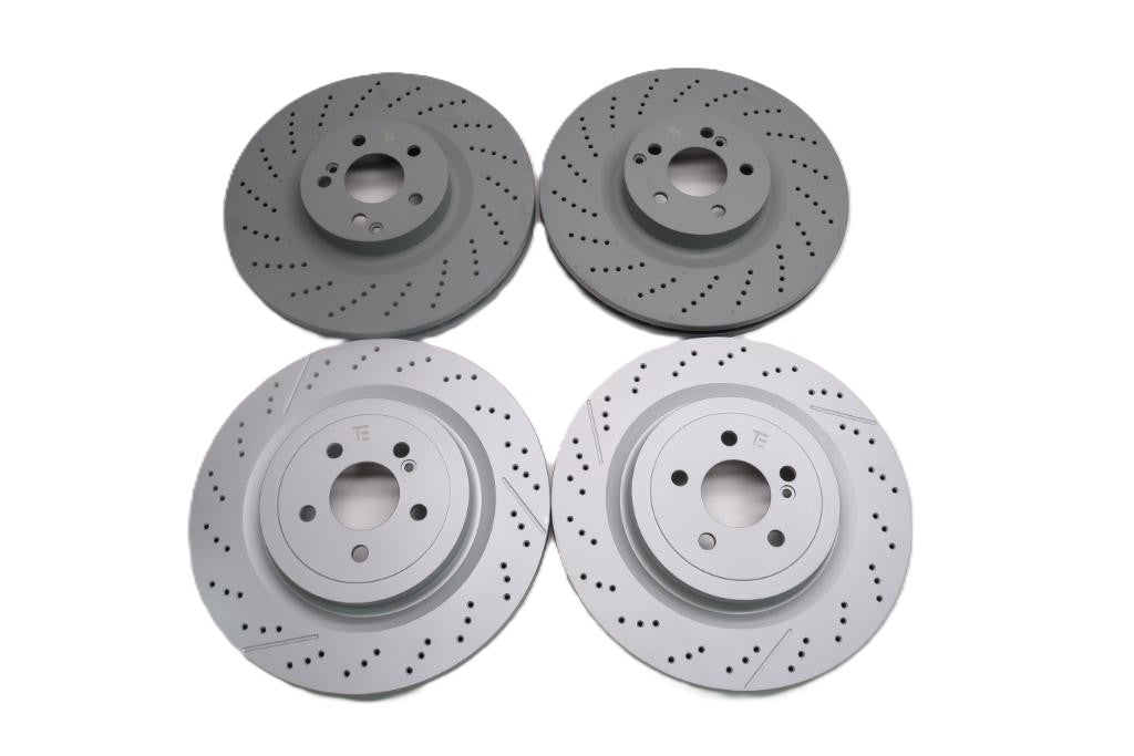 Mercedes Benz C63 Amg front & rear brake disc rotors TopEuro #2646
