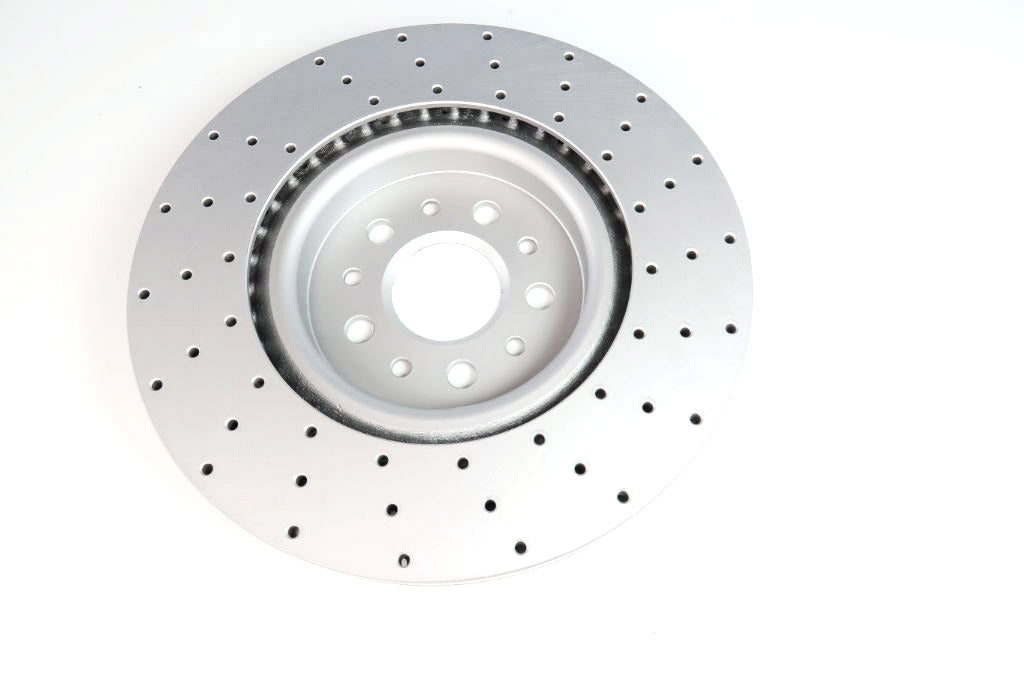 Maserati Levante front rear brake pads & drilled rotors upgrade TopEuro #1221