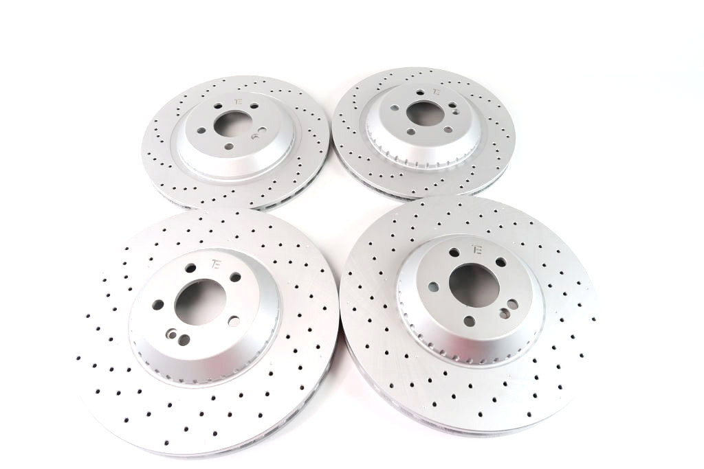 Mercedes S class S550 front rear brake pads & rotors TopEuro #1451