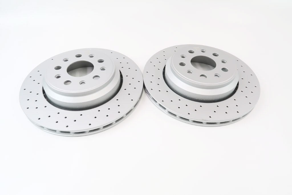 Maserati Ghibli Base front rear brake drilled upgraded rotors #1299