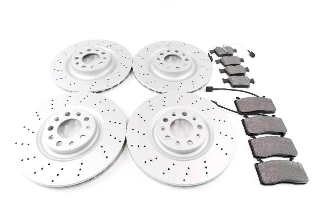 Alfa Romeo Stelvio front rear brake pads & rotors drilled upgrade TopEuro #1310