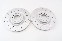 Alfa Romeo Stelvio front brake pads & drilled upgraded rotors TopEuro #1308