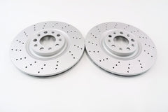 Alfa Romeo Stelvio front brake pads & drilled upgraded rotors TopEuro #1308