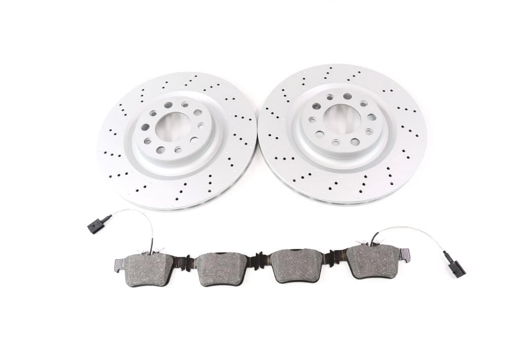 Alfa Romeo Stelvio rear brake pads & drilled upgraded rotors TopEuro #1312