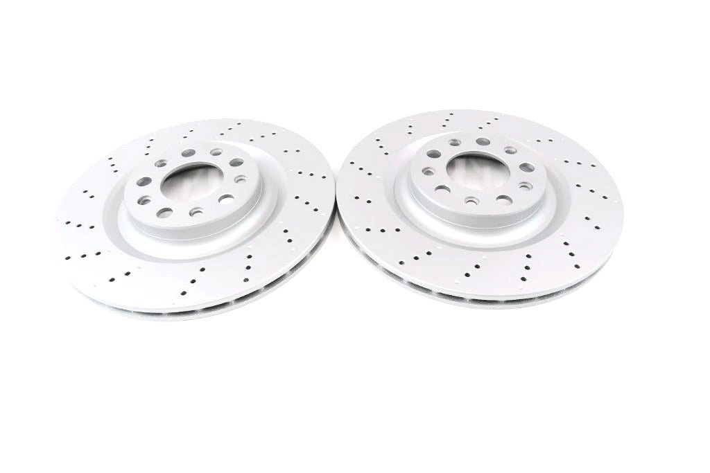 Alfa Romeo Stelvio rear brake pads & drilled upgraded rotors TopEuro #1312