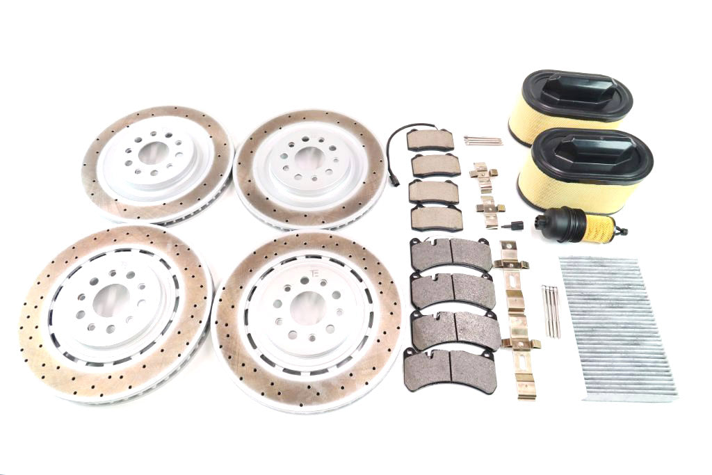 Maserati Ghibli Quattroporte front rear brake pads rotors filters set 17-24 #1314