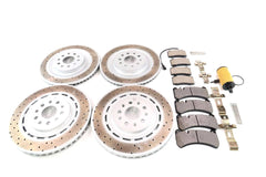 Maserati Ghibli Quattroporte front rear brake pads & rotors + oil filter 17-24 #1316