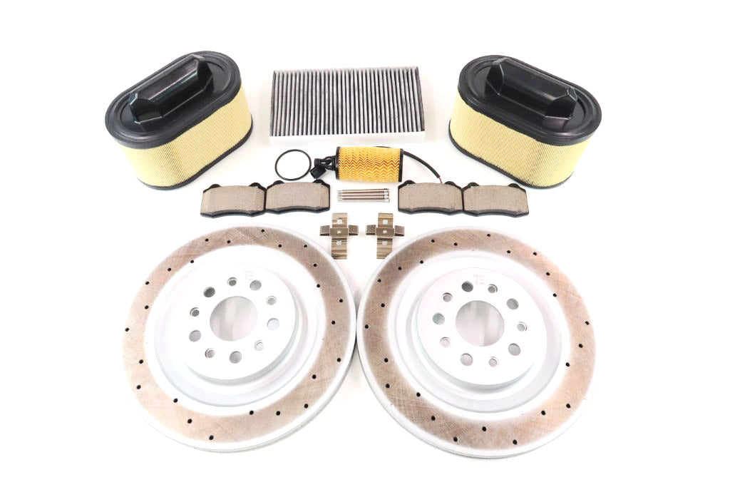 Maserati Ghibli Quattroporte rear brake pads rotors + filters 17-24 #1325